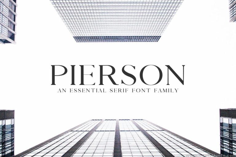 Pierson An Essential Serif Typeface Font Free Download