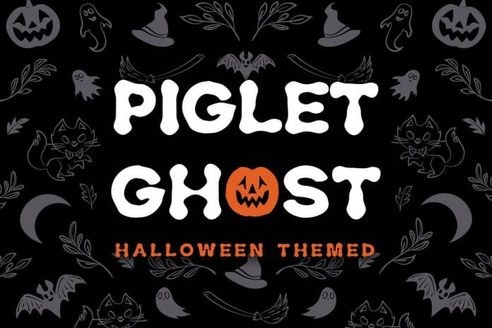Piglet Ghost - Halloween Display Typeface