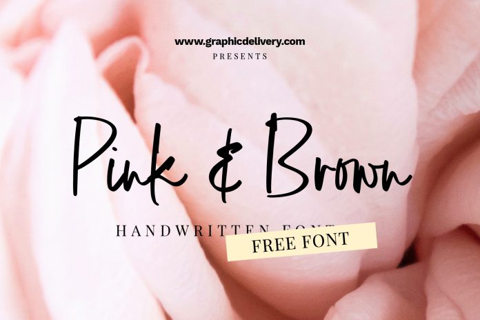 Pink & Brown Handwritten Font