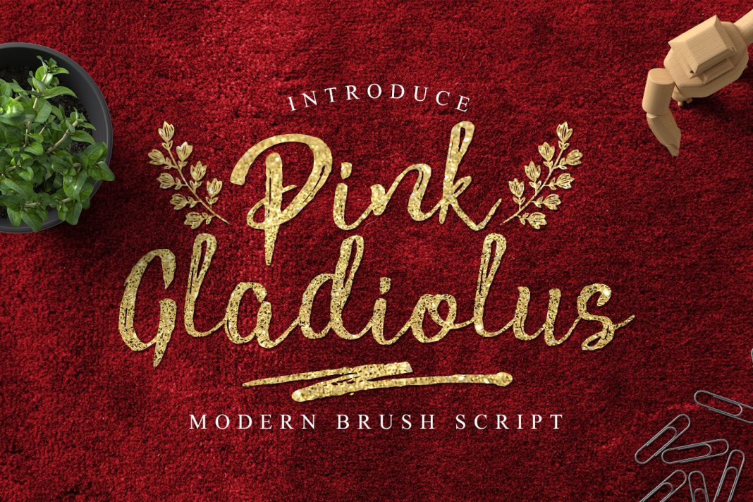 Pink Gladiolus Font