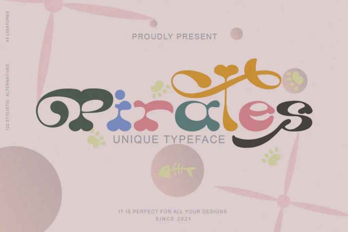 Pirates Groovy Typeface Font