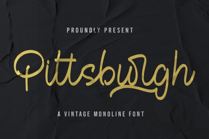 Pittsburgh - Vintage Monoline Font