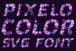 Pixelo 3D Futuristic 3D Color SVG Font