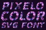 Pixelo 3D Futuristic 3D Color SVG Font