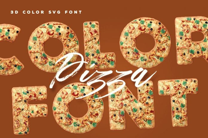 Pizza 3D Color SVG Font