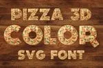 Pizza 3D Color SVG Font