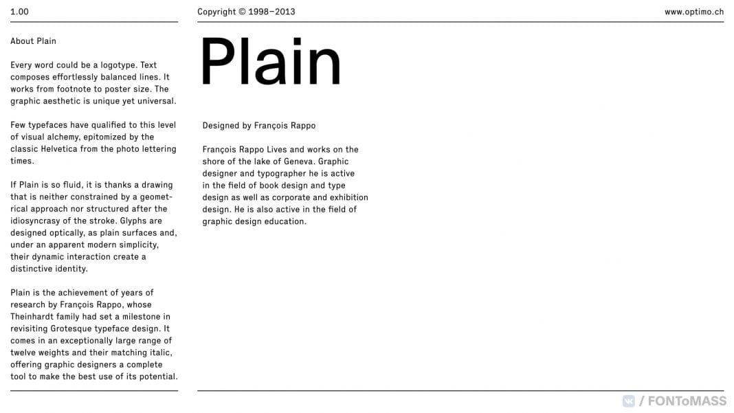 Plain (с) Optimo Type Foundry