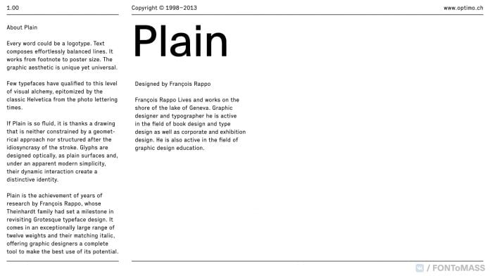 Plain (с) Optimo Type Foundry