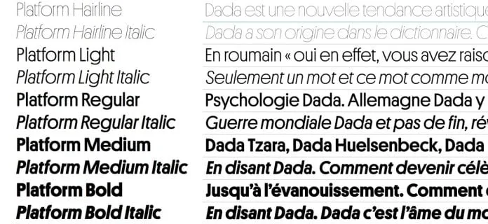 Platform Font Family