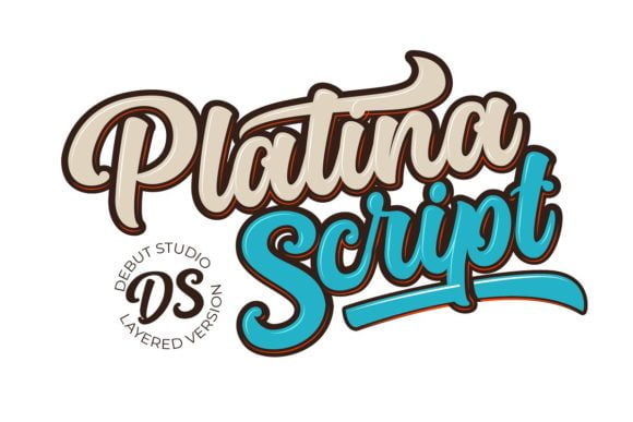 Platina Script - Layered Font