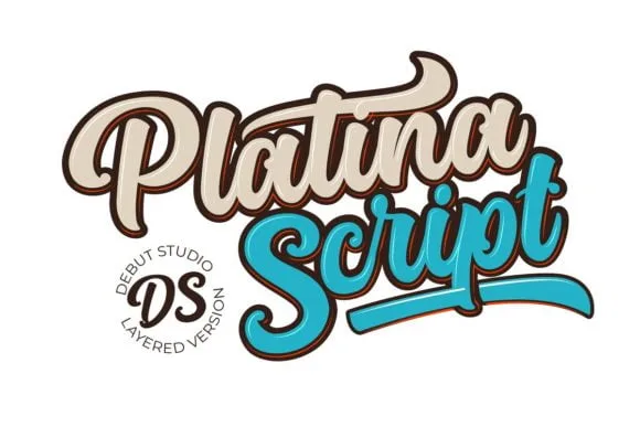 Platina Script - Layered Font