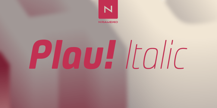 Plau Italics Font Family