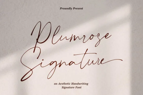 Plumrose Signature Font