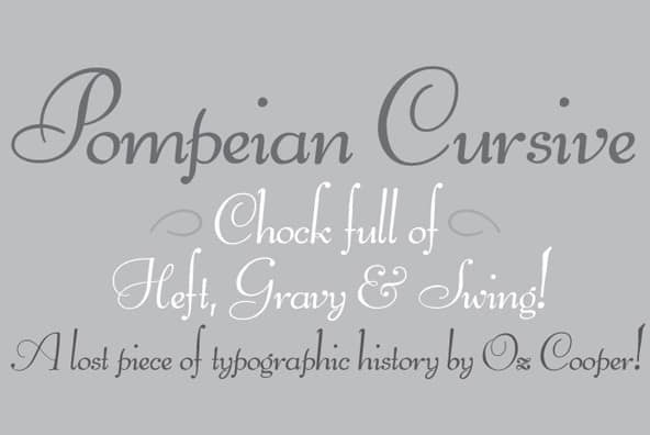 Pompeian Cursive Font