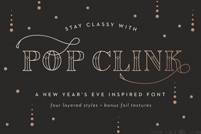 Pop Clink A New Years Font