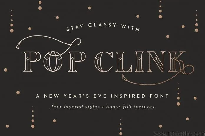 Pop Clink A New Years Font