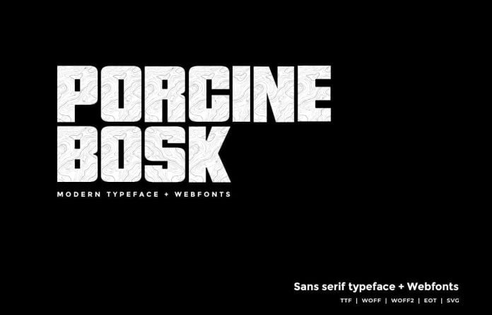Porcine Bosk Modern typeface WebFont