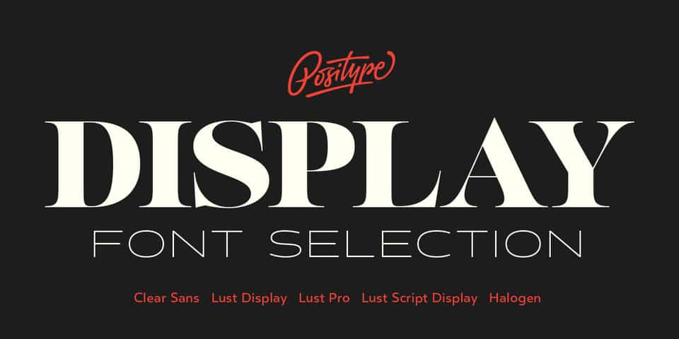 Positype Display Font Collection Positype Display Font Collection