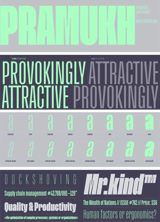 Pramukh family Font