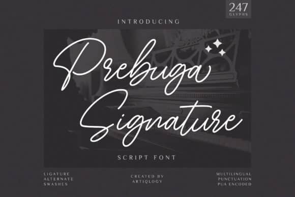 Prebuga Signature Font