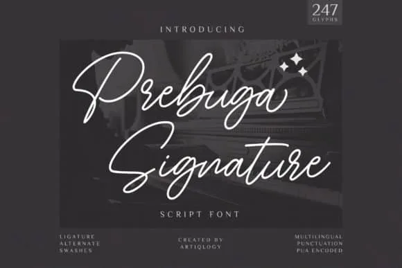Prebuga Signature Font