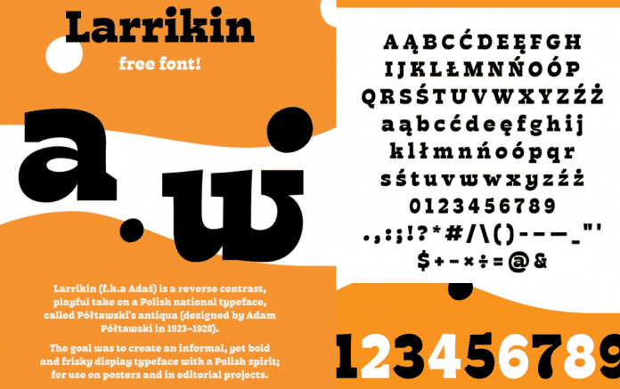 Larrikin Reverse Contrast Font
