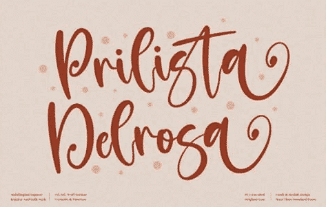 Prilista Delrosa Font