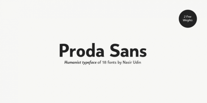 Proda Sans Family - 18 Fonts