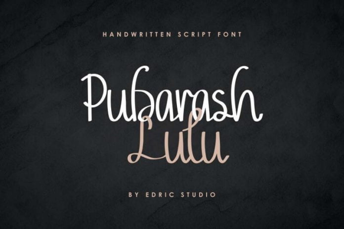 Pubarash Lulu Handwritten Font