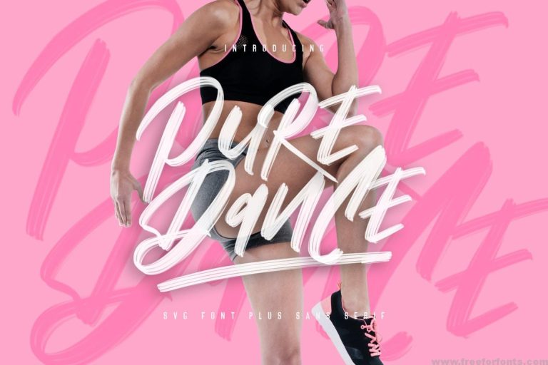 Pure Dance Brush Font  Free Download