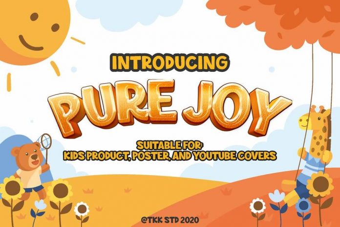 Pure Joy - all cap happy font