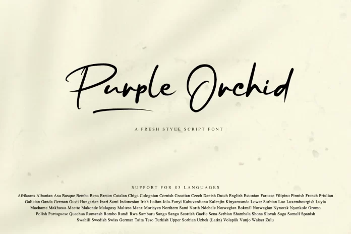 Purple Orchid Typeface Font