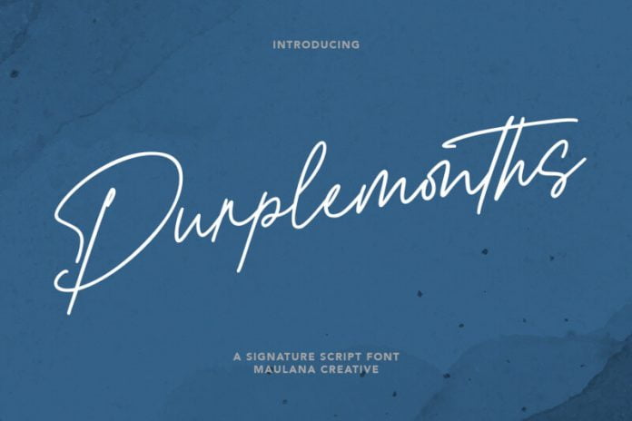 Purplemonths Signature Font