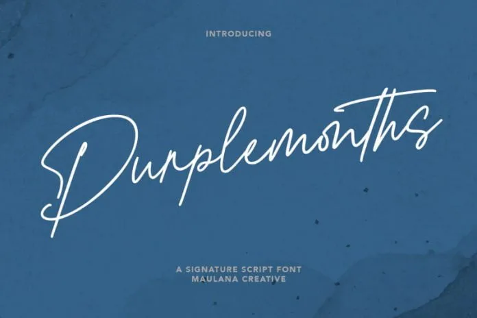 Purplemonths Signature Font