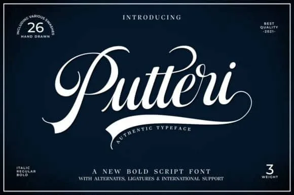 Putteri Script Font Putteri Script Font