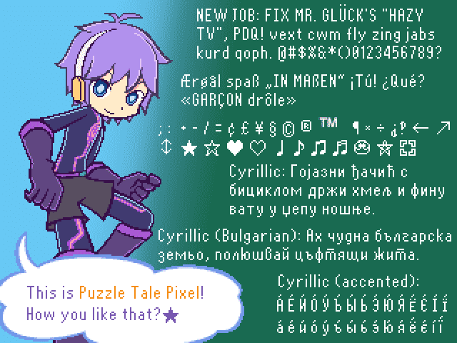 Puzzle Tale Pixel Font