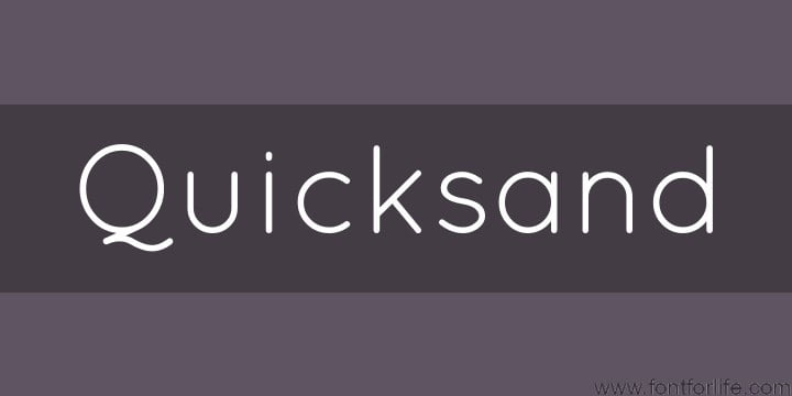 Quicksand Font