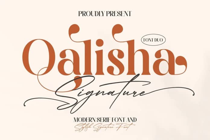 Qalisha - Signature Font Duo Typeface