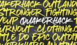 Quakuerhack - Textured Brush Script Font