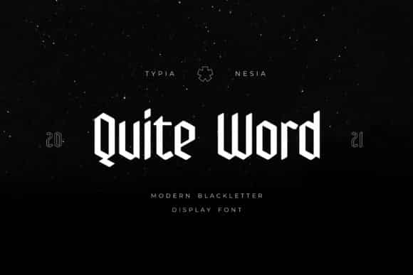 Quite Word Font
