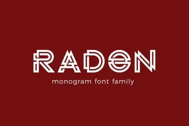 RADON monogram logo FONT