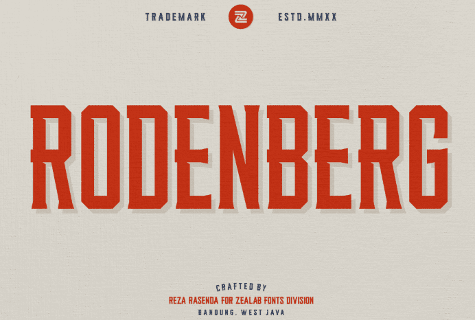 RODENBERG MULTIPURPOSE DISPLAY TYPEFACE
