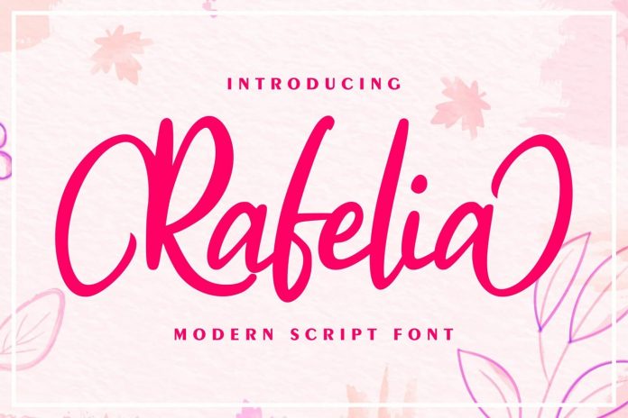 Rafelia Modern Script Font