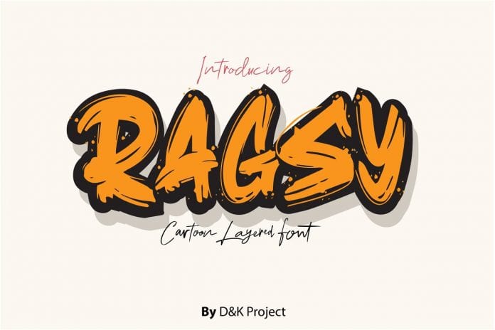 Ragsy - Cartoon layered font