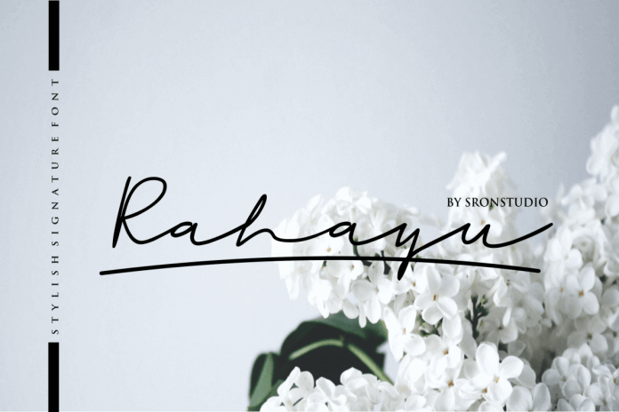 Rahayu - A stylish signature font