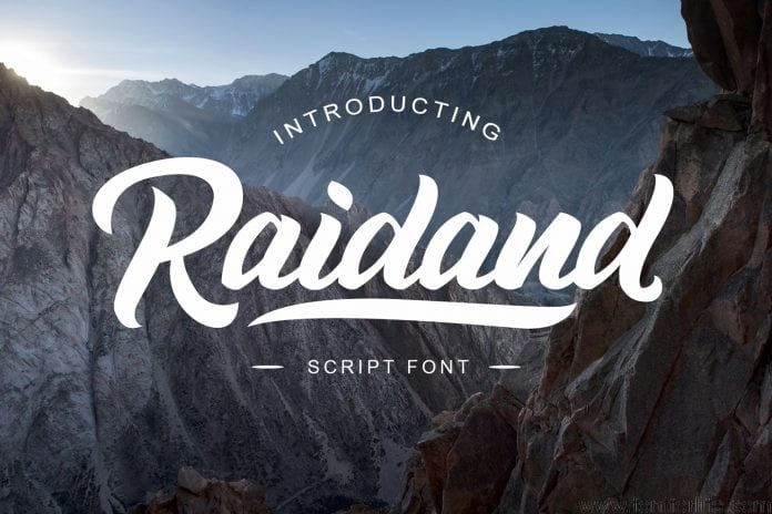 Raidand Script Font