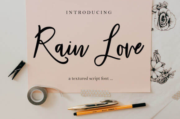 Rain Love Script Font