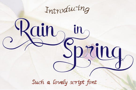 Rain in Spring Font