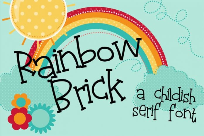 Rainbow Brick Font