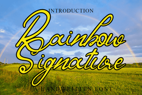 Rainbow Signature Font